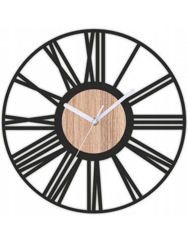 Zegar Okrągły Ścienny Rzymski 35cm Czarny Loft