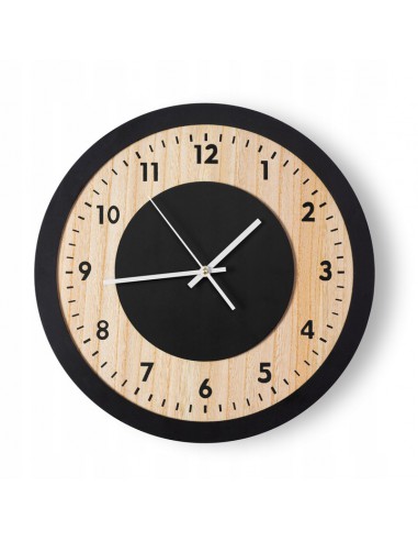 Zegar Ścienny Brąz Imitacja drewna Loft Round 40 cm