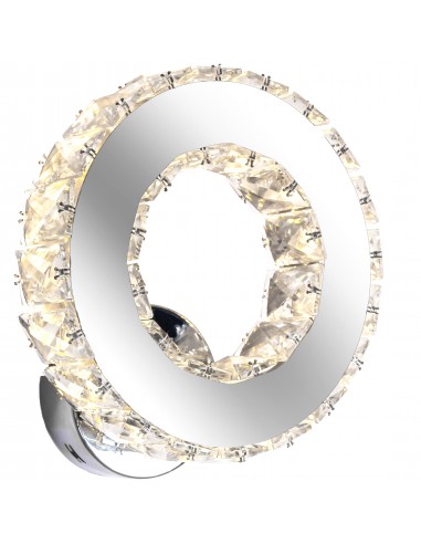 Kinkiet Ścienny Kryształ LED Okrągły Ciepły APP413-W