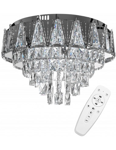 Lampa Sufitowa Plafon Kryształ LED Glamour + Pilot