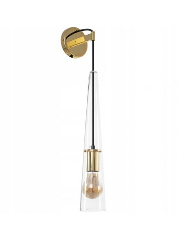 Lampa Ścienna Kinkiet Szklany Gold Glamour 40 cm