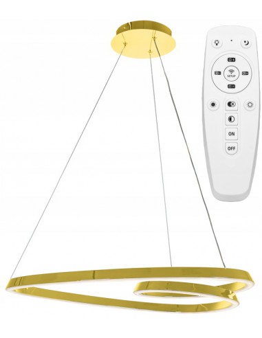 Lampa Sufitowa Wisząca Loop LED APP797-CP Gold + Pilot
