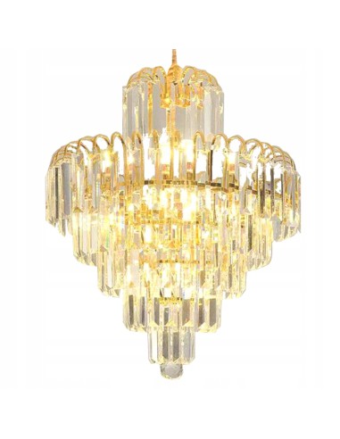 Lampa Sufitowa Żyrandol Glamour Gold Złota E14