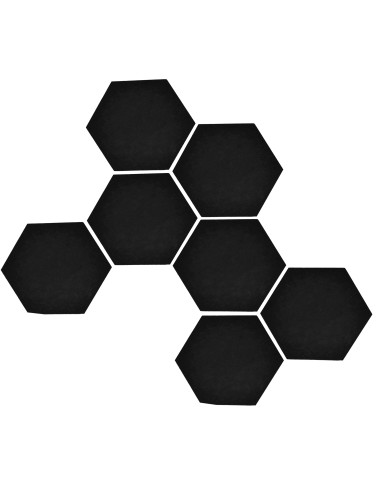Panel Ścienny Hexagon Filc Kolor Czarny