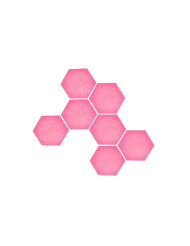 Panel Ścienny Hexagon Filc Kolor Różowy