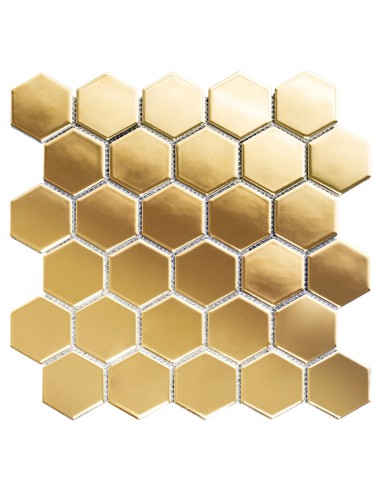 Ceramiczna Mozaika Hexagon 322153 Złota