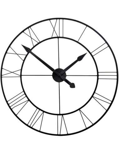 Zegar Ścienny Skandynawski Okrągły 50 cm Czarny