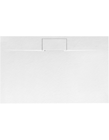 Brodzik Prysznicowy Bazalt Long White 80 x 100 cm Biały