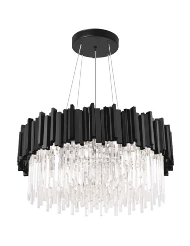 Lampa Sufitowa Plafon Kryształowa  APP1481-1C  Black Mat