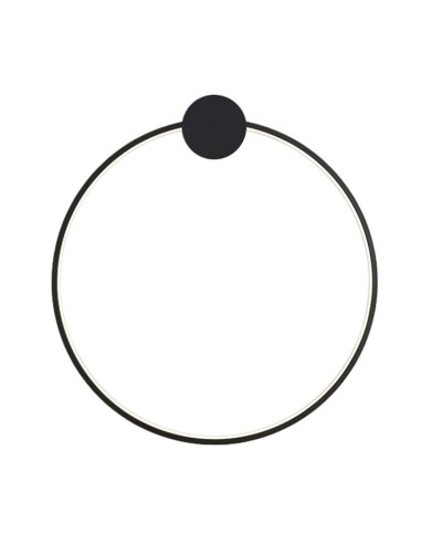 Kinkiet Ścienny Okrągły Black LED Czarny